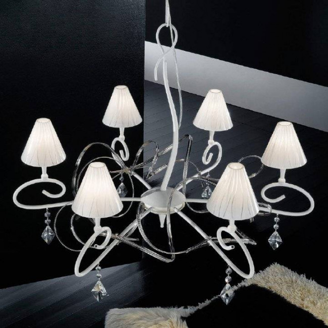 Люстра Masca Chic 1831/6 Bianco lucido / Glass 502 Люстра Masca Chic 1831/6 Bianco lucido / Glass 502