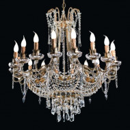 Люстра Renzo Del Ventisette L 14001/18 DEC. 041 + Cristallo Ambra - Amber Crystal Люстра Renzo Del Ventisette L 14001/18 DEC. 041 + Cristallo Ambra - Amber Crystal