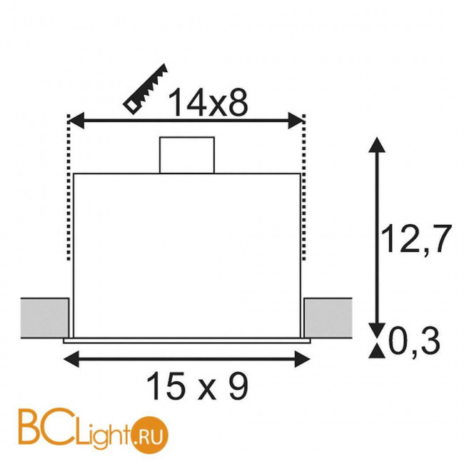 Встраиваемый спот (точечный светильник) SLV Kadux 115520