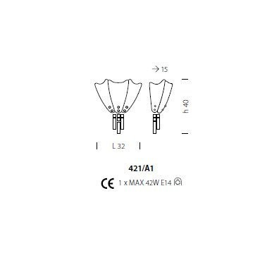 Бра Sylcom Manin 421/A1 AMT Бра Sylcom Manin 421/A1 AMT