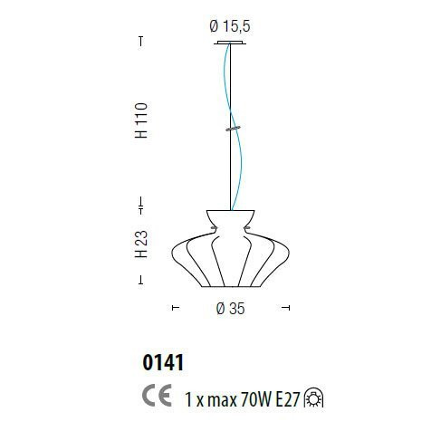Подвесной светильник Sylcom Sweet 0141 BL