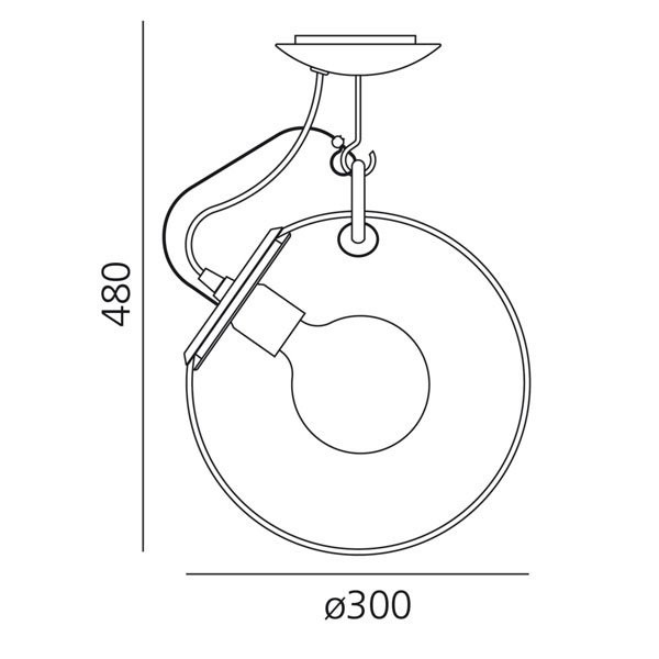 Потолочный светильник Artemide Miconos A022810 Потолочный светильник Artemide Miconos A022810