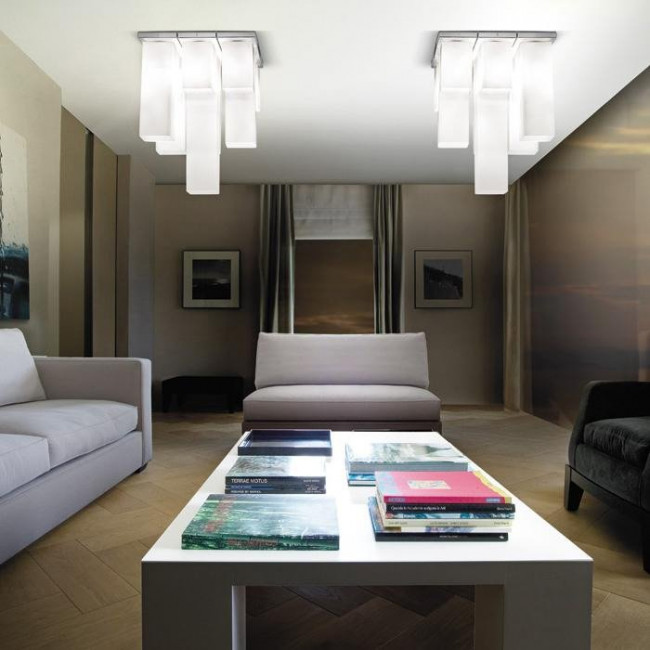 Потолочный светильник Vistosi Tubes PL 9 E27 BC NI Потолочный светильник Vistosi Tubes PL 9 E27 BC NI