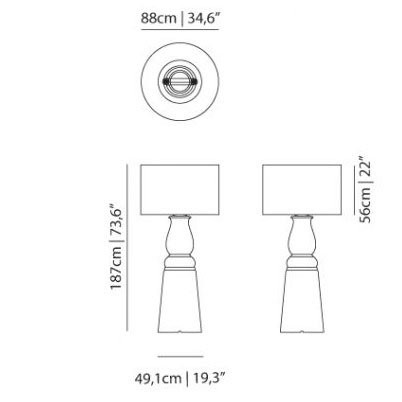 Торшер MOOOI Farooo MOLFAR-M--BW + MOLFAR-M--RW Торшер MOOOI Farooo MOLFAR-M--BW + MOLFAR-M--RW