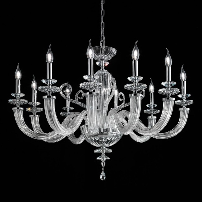 Люстра Euroluce Atalia L10 silver Clear Люстра Euroluce Atalia L10 silver Clear