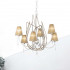 Люстра IDL Flame 524/6 antique bronze+nickel brown organza Люстра IDL Flame 524/6 antique bronze+nickel brown organza