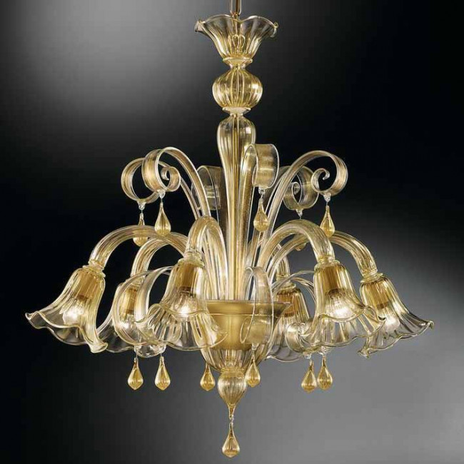 Люстра Vetri Lamp 908/6 Oro 24Kt Люстра Vetri Lamp 908/6 Oro 24Kt