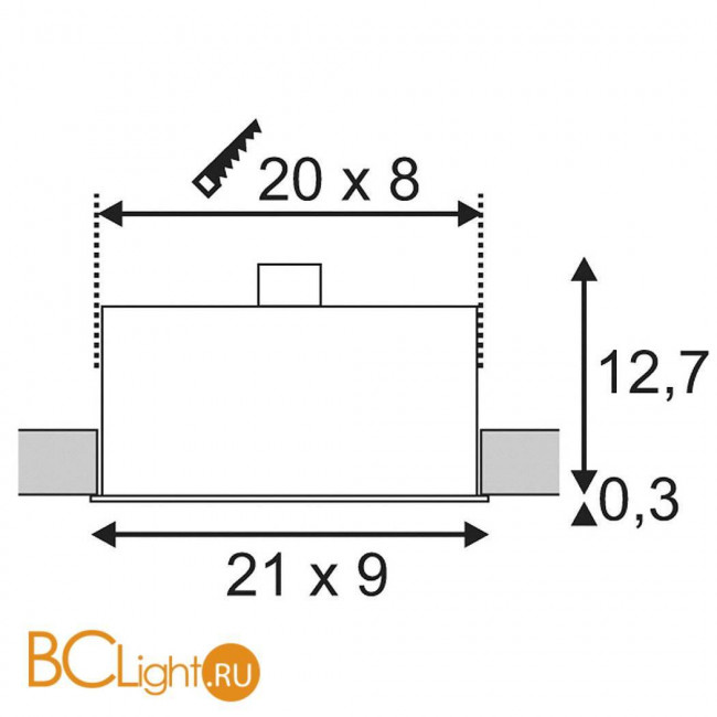 Встраиваемый спот (точечный светильник) SLV Kadux 115530