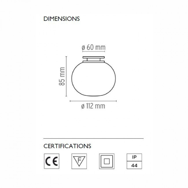 Настенно-потолочный светильник Flos Mini Glo-Ball C/W F4194009 Настенно-потолочный светильник Flos Mini Glo-Ball C/W F4194009