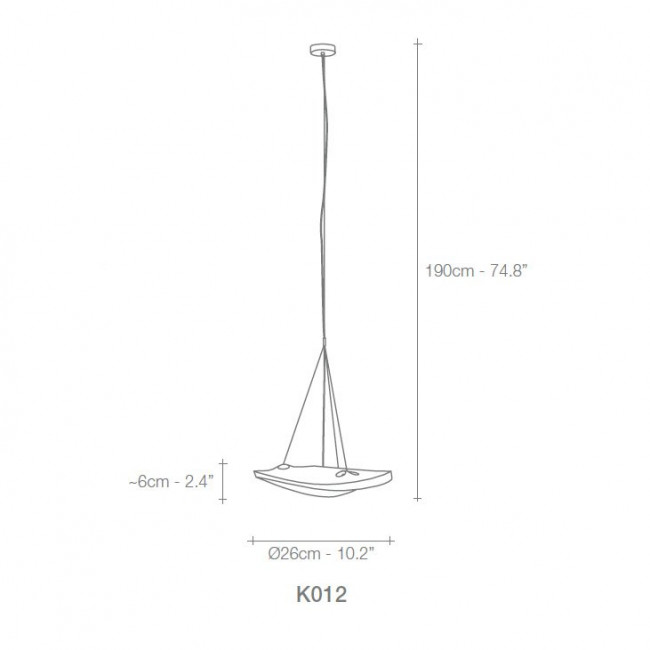 Подвесной светильник Terzani Manta K012 E8 A9