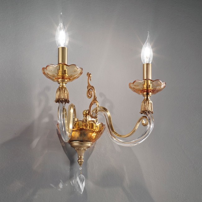Бра Euroluce Lyra A2 Gold Amber Бра Euroluce Lyra A2 Gold Amber