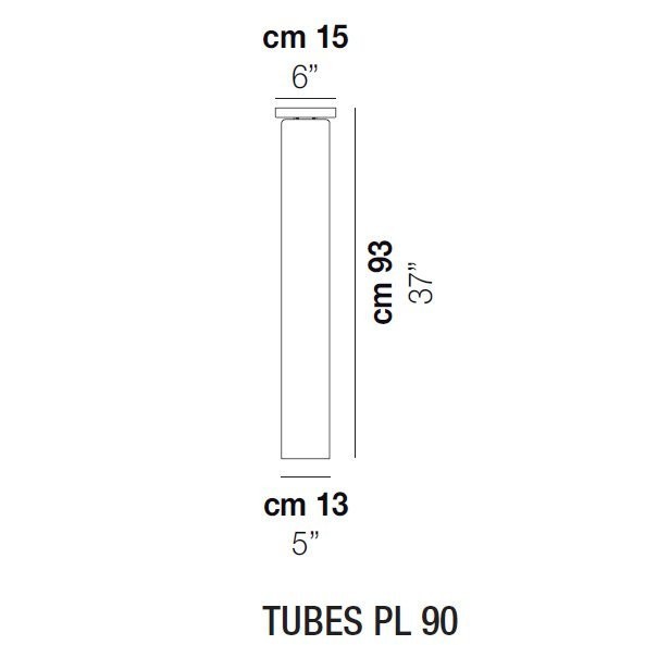Потолочный светильник Vistosi Tubes PL 90 E27 FU NI Потолочный светильник Vistosi Tubes PL 90 E27 FU NI