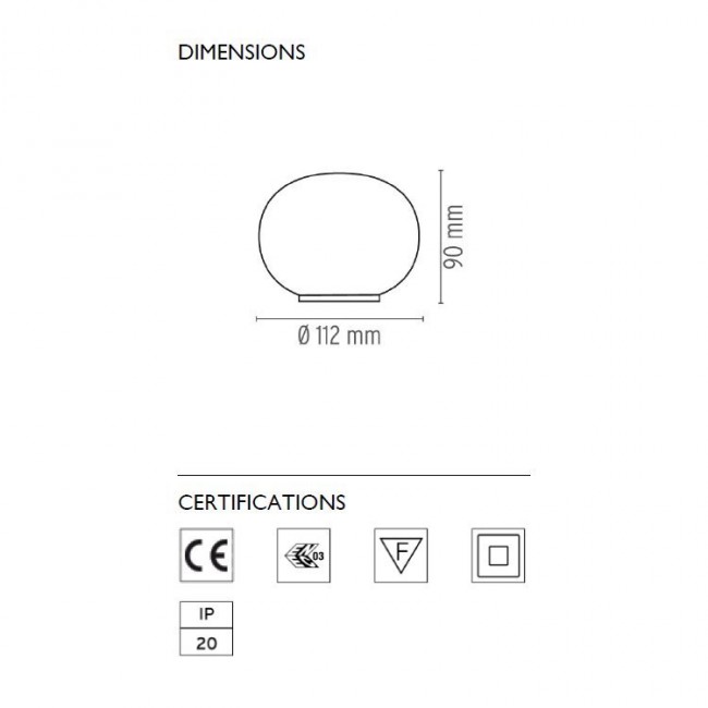 Настольный светильник Flos Mini Glo-Ball T F4191009