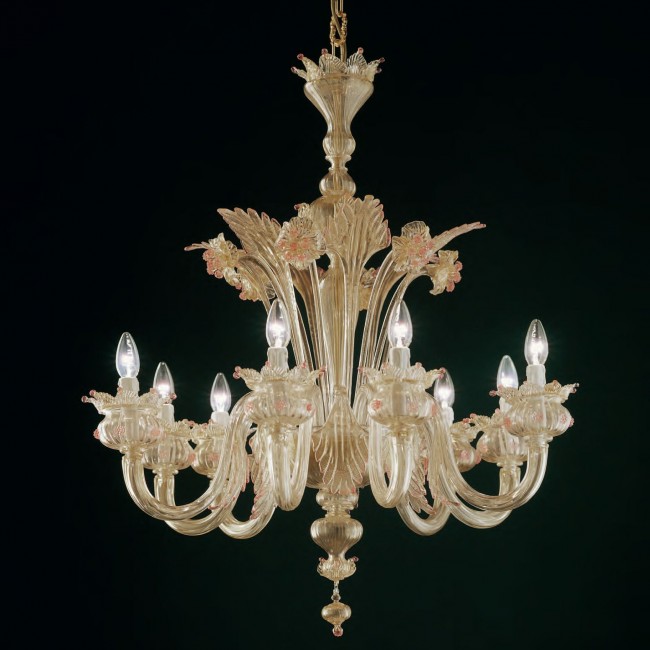 Люстра De Majo 7074 K8 070740K08 gold-ruby Люстра De Majo 7074 K8 070740K08 gold-ruby