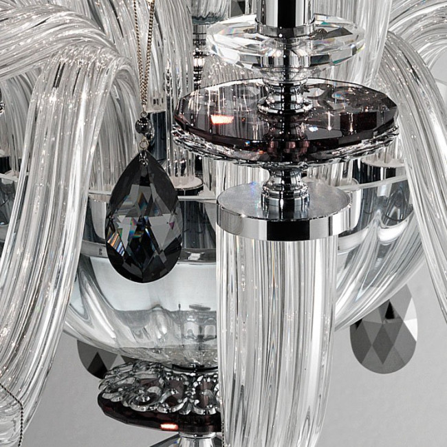 Люстра Euroluce Atalia L12+6 silver Fume Люстра Euroluce Atalia L12+6 silver Fume