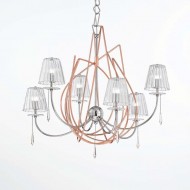 Люстра IDL Flame 524/6 pure steel and copper Люстра IDL Flame 524/6 pure steel and copper