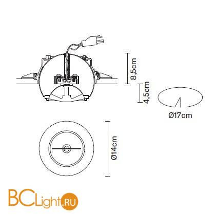 Встраиваемый спот (точечный светильник) Fabbian Tools F19 F60 01