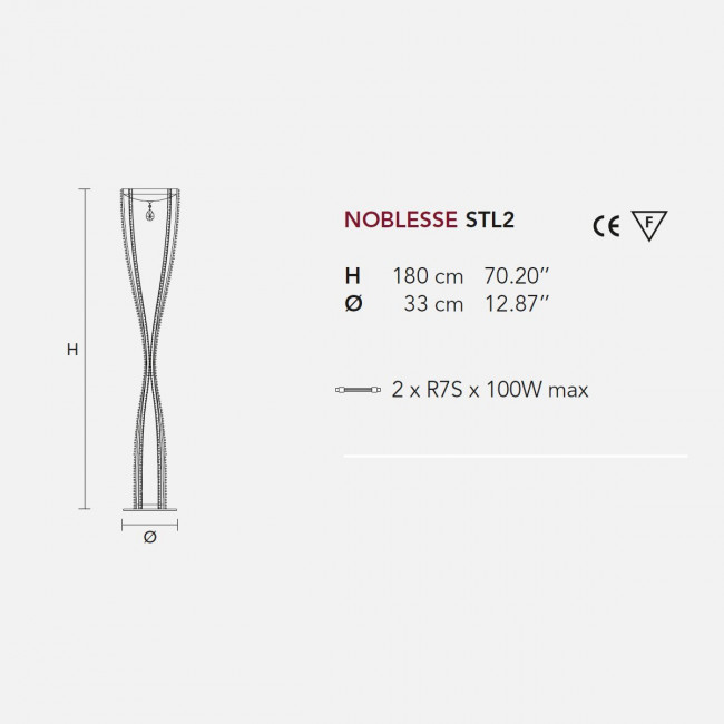 Напольный светильник Masiero Noblesse STL2 V13 Напольный светильник Masiero Noblesse STL2 V13