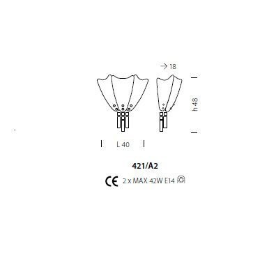 Бра Sylcom Manin 421/A2 CR Бра Sylcom Manin 421/A2 CR