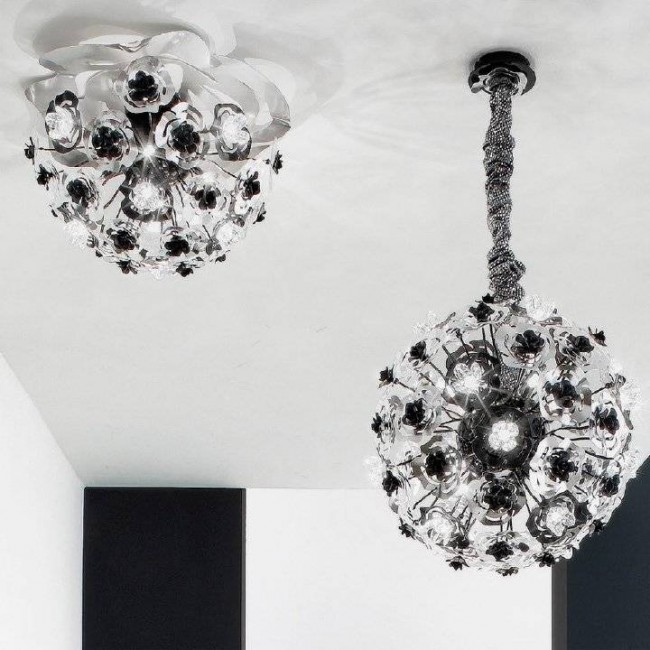 Потолочный светильник Masca Vie en Rose 1839/MSF Nero nichel / Glass 525 Потолочный светильник Masca Vie en Rose 1839/MSF Nero nichel / Glass 525