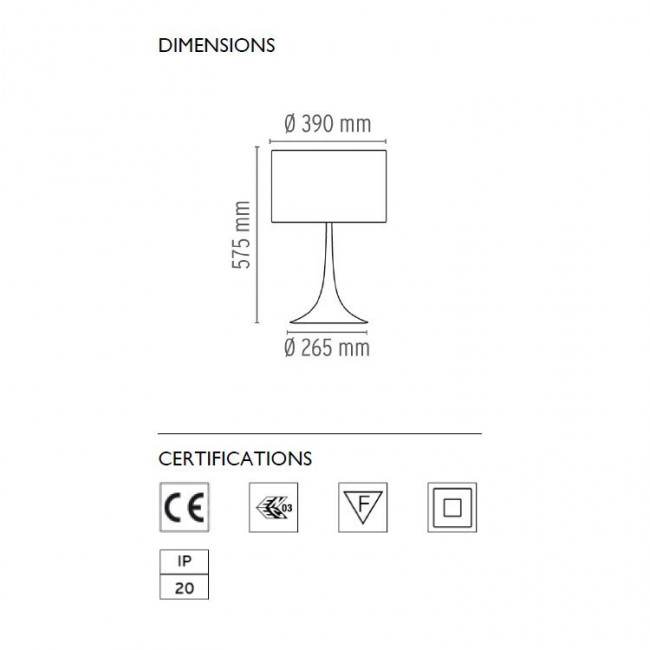 Настольная лампа Flos Spun Light T1 Mud F6610021