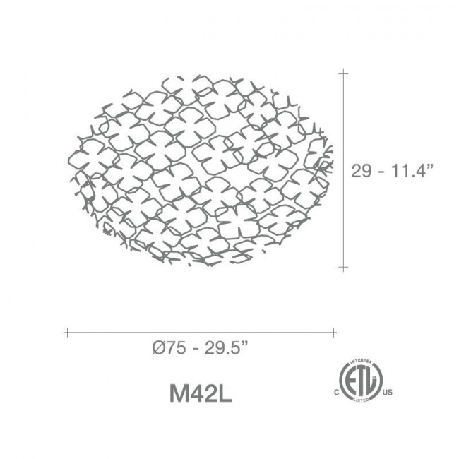 Потолочный светильник Terzani Orten'zia M42L E7 C8 Потолочный светильник Terzani Orten'zia M42L E7 C8