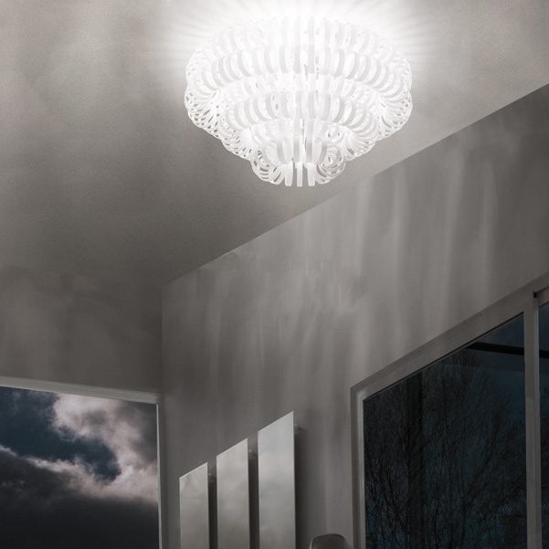 Потолочый светильник Vistosi Ecos PL 90 E27 BC CR Потолочый светильник Vistosi Ecos PL 90 E27 BC CR