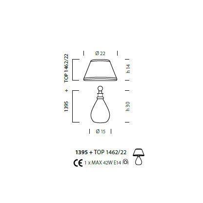 Настольная лампа Sylcom Scrigno 1395 D AS + TOP 1462/22 ORO