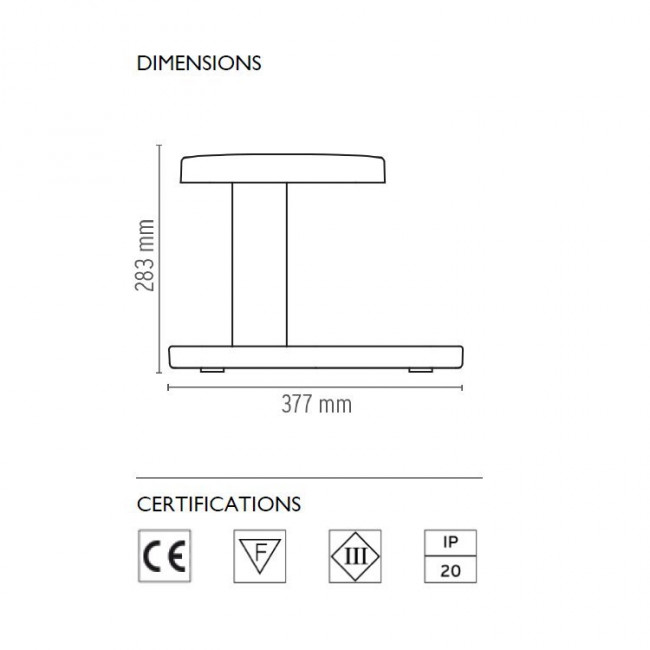 Настольный светильник Flos Piani Big Stone F5835087