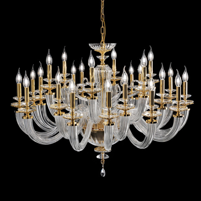 Люстра Euroluce Atalia L12+6+6 gold Clear Люстра Euroluce Atalia L12+6+6 gold Clear