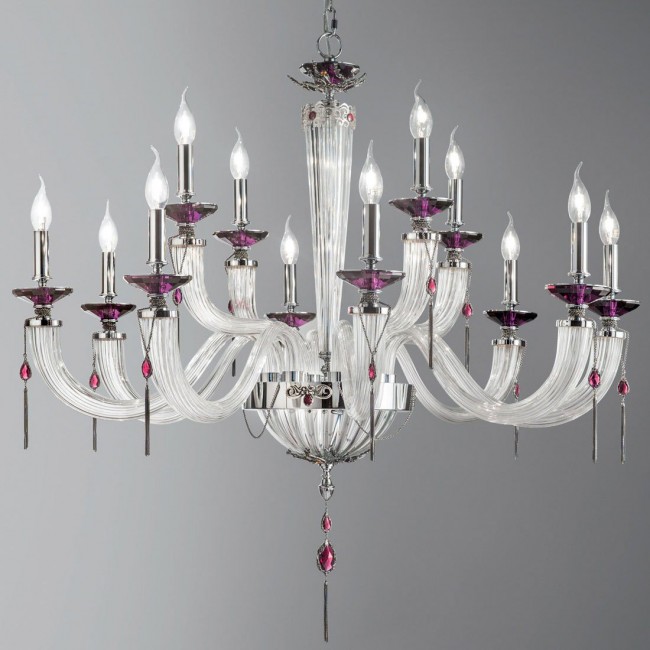 Люстра Euroluce Julienne L8+4 chrome Clear Люстра Euroluce Julienne L8+4 chrome Clear