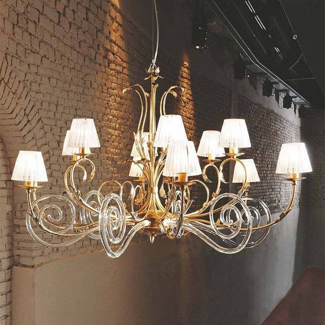 Люстра Masca Corinto 1841/12 Oro argento / Glass 539 Люстра Masca Corinto 1841/12 Oro argento / Glass 539