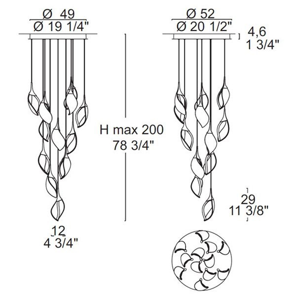 Подвесной светильник Leucos Nia 12S 0004404