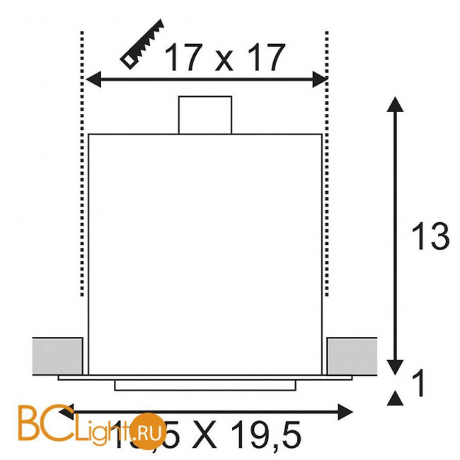 Встраиваемый спот (точечный светильник) SLV Kadux 115541