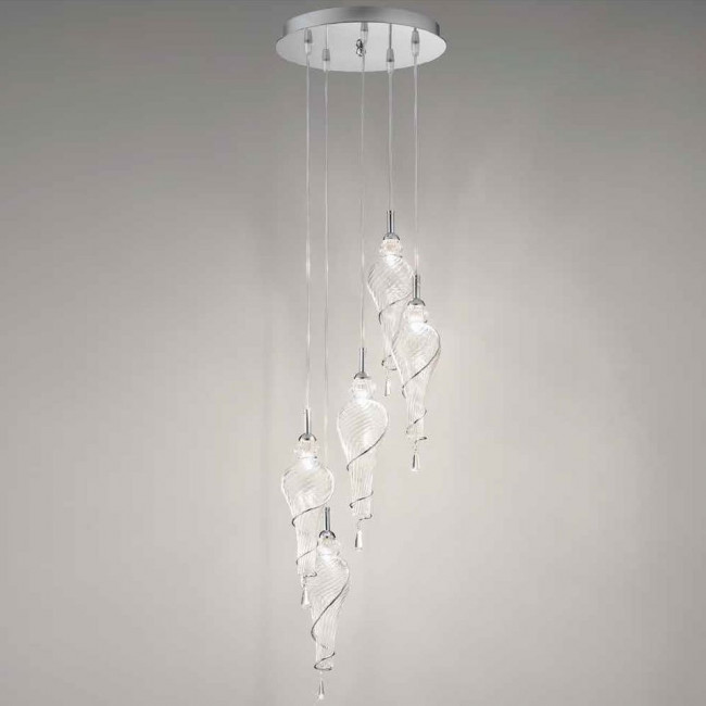 Подвесной светильник Renzo Del Ventisette Ohlala L14558/5 CC DEC. CROMO Подвесной светильник Renzo Del Ventisette Ohlala L14558/5 CC DEC. CROMO