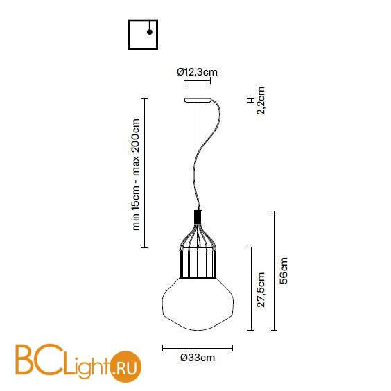 Подвесной светильник Fabbian Aerostat F27 A11 24 Подвесной светильник Fabbian Aerostat F27 A11 24