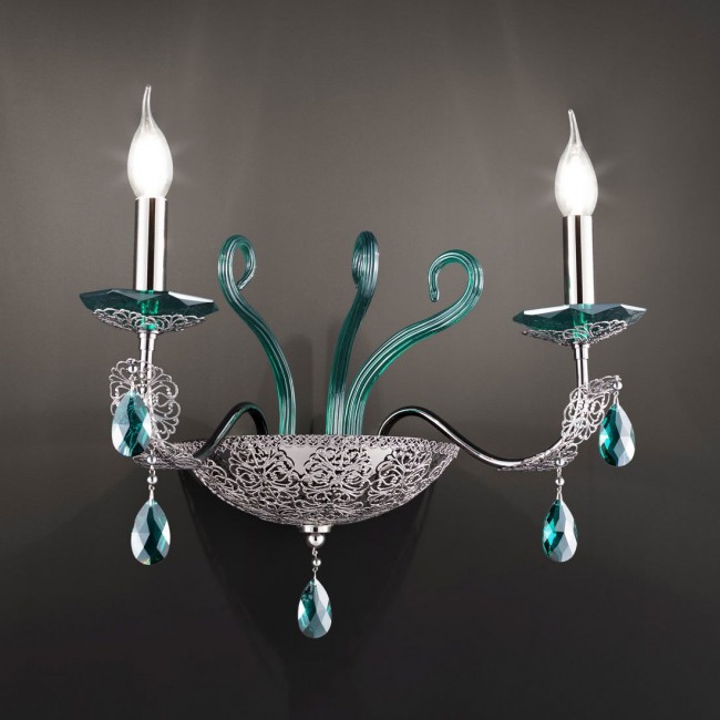 Бра Euroluce Macrame A2 nichel Verde Yncanto Бра Euroluce Macrame A2 nichel Verde Yncanto