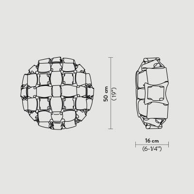 Потолочный светильник Slamp Mida CEILING-WALL MEDIUM AMBER MID78PLF0000YW000 Потолочный светильник Slamp Mida CEILING-WALL MEDIUM AMBER MID78PLF0000YW000