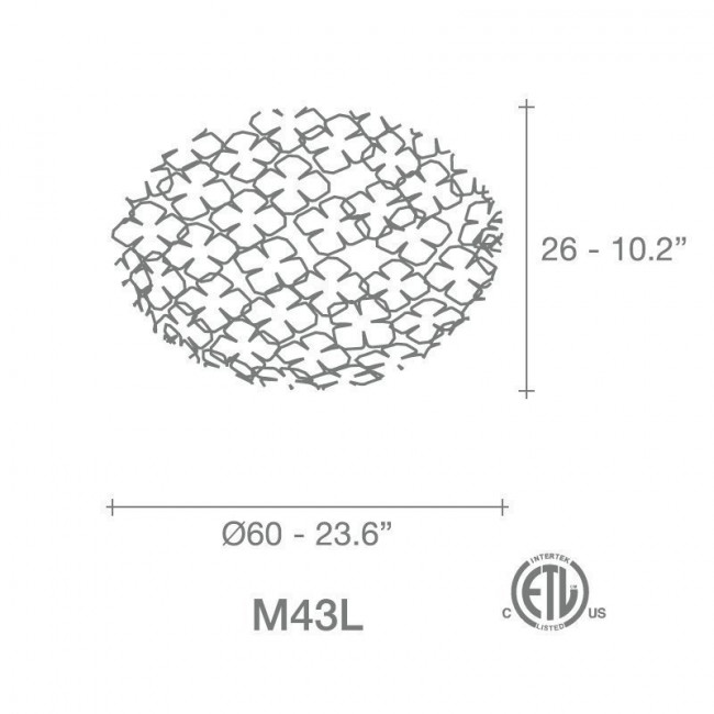 Потолочный светильник Terzani Orten'zia M43L E7 C8 Потолочный светильник Terzani Orten'zia M43L E7 C8