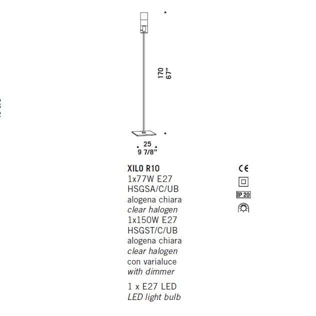 Торшер De Majo XILO R10 0XILO0R11 Торшер De Majo XILO R10 0XILO0R11