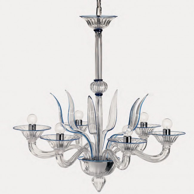 Люстра De Majo 7077 K6 070770K20 blue rim Люстра De Majo 7077 K6 070770K20 blue rim