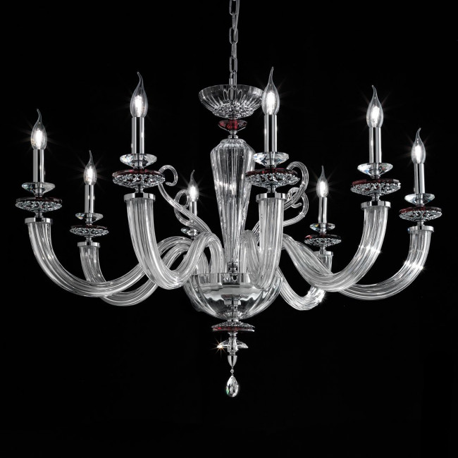 Люстра Euroluce Atalia L8 silver Amethyst Люстра Euroluce Atalia L8 silver Amethyst