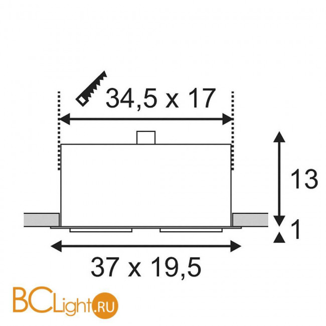 Встраиваемый спот (точечный светильник) SLV Kadux 115550