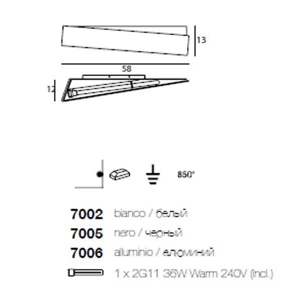 Настенный светильник Linea Light Zig Zag 7006 Настенный светильник Linea Light Zig Zag 7006
