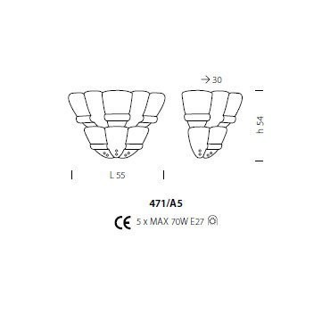 Настенный светильник Sylcom Tribuno 471/A5 CR