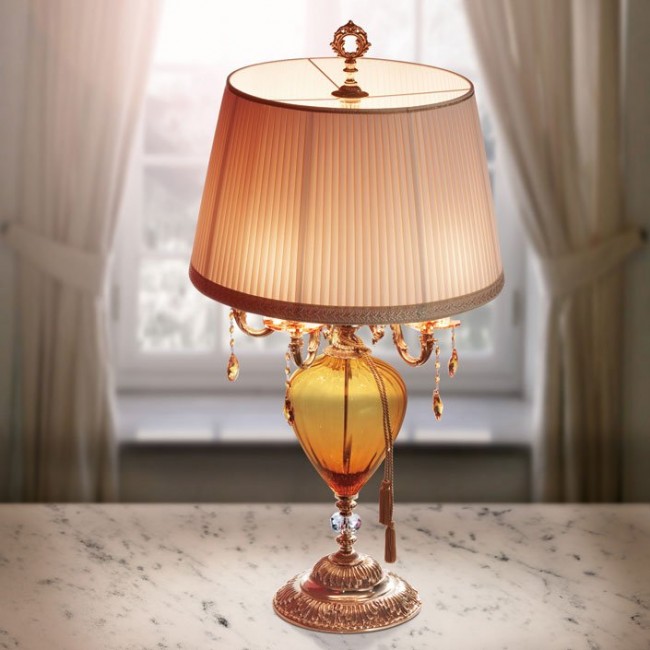 Настольная лампа Euroluce Impero LG5 Amber Настольная лампа Euroluce Impero LG5 Amber
