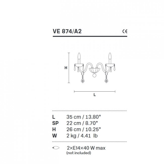 Бра Masiero Bohemia VE 874/A2 Cut Бра Masiero Bohemia VE 874/A2 Cut