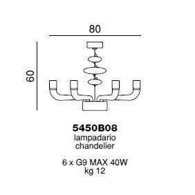 Люстра Beby Group Diadema 5450B08 Chrome Golden Portofino Люстра Beby Group Diadema 5450B08 Chrome Golden Portofino