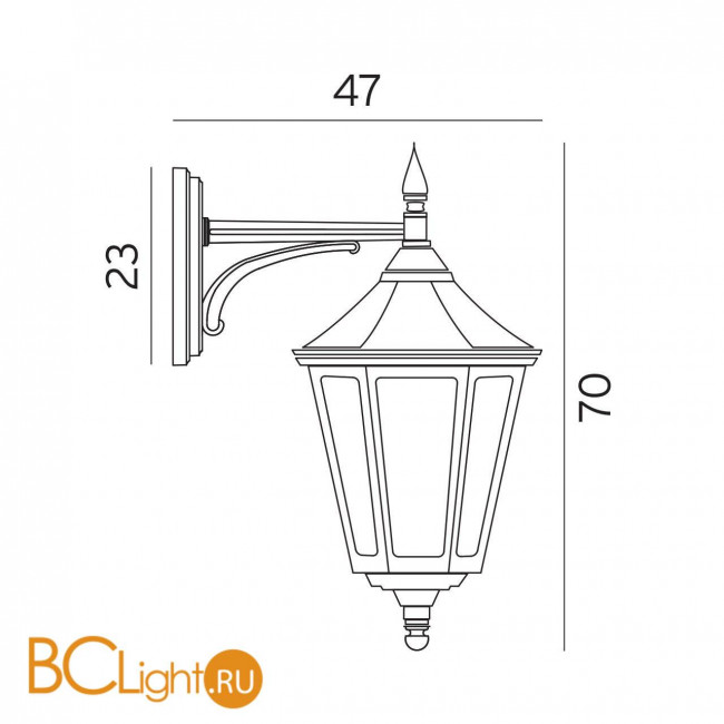 Уличный настенный светильник Norlys Modena 381B