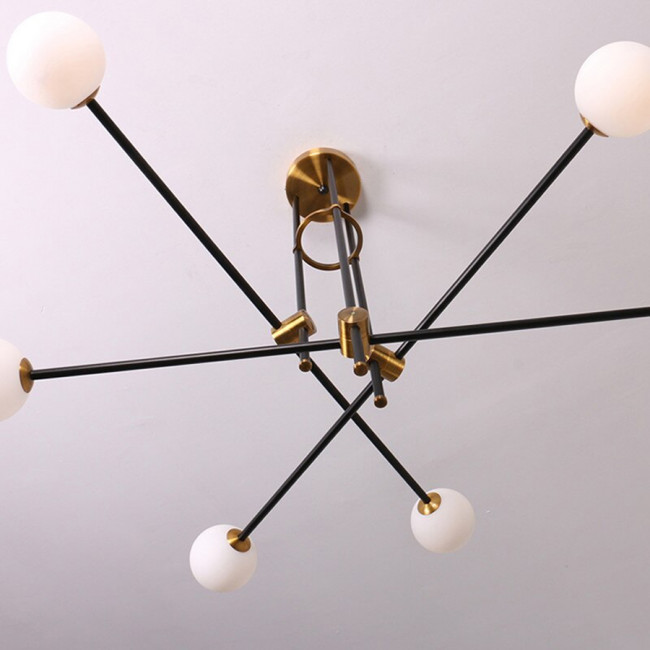 Люстра DeLight Collection Bistro Globe 6 9389P/6 black/gold Люстра DeLight Collection Bistro Globe 6 9389P/6 black/gold